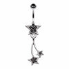 Sparkle Stars Belly Button Ring-WildKlass Jewelry