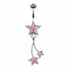 Sparkle Stars Belly Button Ring-WildKlass Jewelry