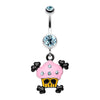 Pirate Crossbones Cupcake Belly Button Ring-WildKlass Jewelry