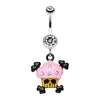 Pirate Crossbones Cupcake Belly Button Ring-WildKlass Jewelry