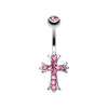 Cross Sparkle Belly Button Ring-WildKlass Jewelry