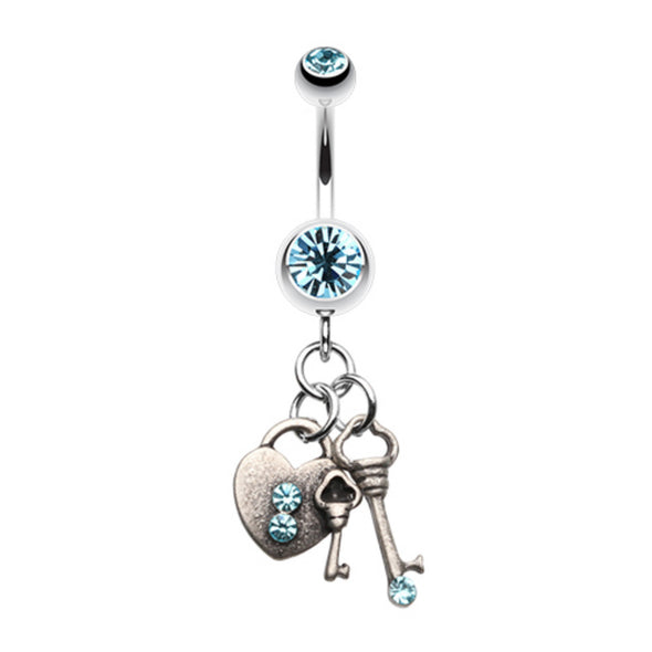 Love Lock Down Belly Button Ring-WildKlass Jewelry