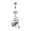 Love Lock Down Belly Button Ring-WildKlass Jewelry