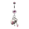 Love Lock Down Belly Button Ring-WildKlass Jewelry