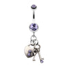 Love Lock Down Belly Button Ring-WildKlass Jewelry