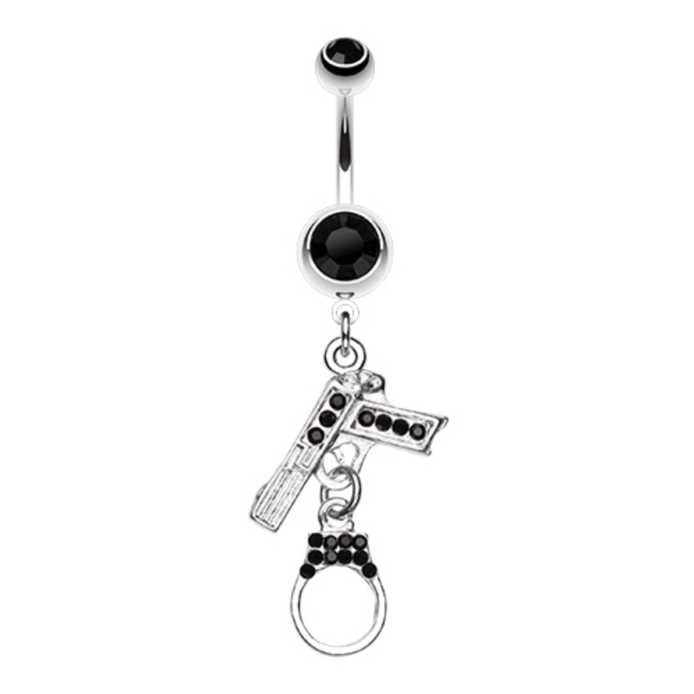 Handcuff belly button deals rings