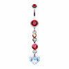 Cascading Prism Heart Belly Button Ring-WildKlass Jewelry