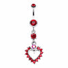 Heart Dazzle Belly Button Ring-WildKlass Jewelry