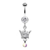 Queen Gem Belly Button Ring-WildKlass Jewelry