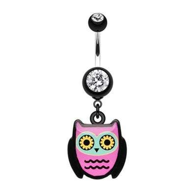 Cute Owl Belly Button Ring-WildKlass Jewelry
