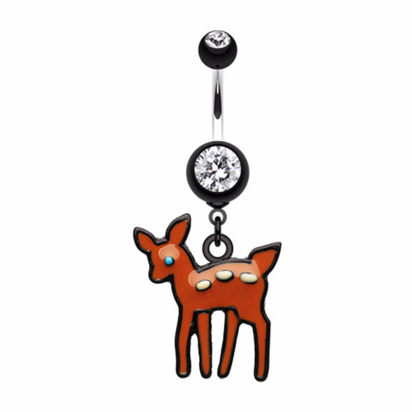 Adorable Fawn Belly Button Ring-WildKlass Jewelry