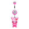 Marshmallow Bunny Belly Button Ring-WildKlass Jewelry