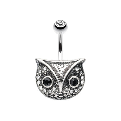 Vintage Owl Belly Button Ring-WildKlass Jewelry