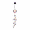 Lightning Bolt Radiance Belly Button Ring-WildKlass Jewelry