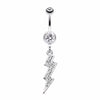 Lightning Bolt Radiance Belly Button Ring-WildKlass Jewelry