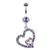 Precious Hearts Sparkle Belly Button Ring-WildKlass Jewelry