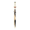 Lightning Bolt Gold Chain Tassel Belly Button Ring-WildKlass Jewelry