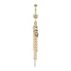Golden Leaf Tassel Belly Button Ring-WildKlass Jewelry