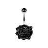 Glossy Rose Belly Button Ring-WildKlass Jewelry