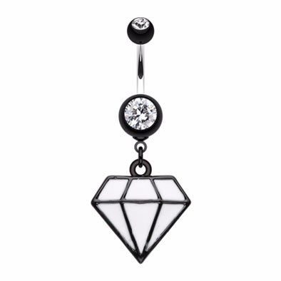 Urban Diamond Cast Belly Button Ring-WildKlass Jewelry