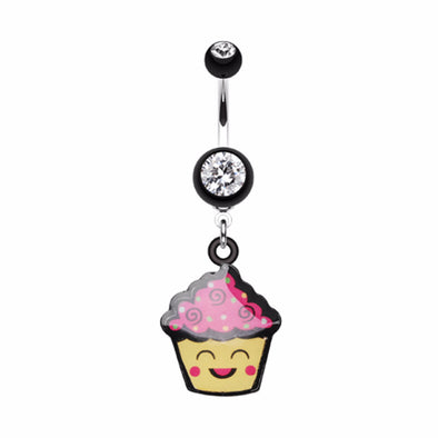 Cute Cupcake Chan Belly Button Ring-WildKlass Jewelry