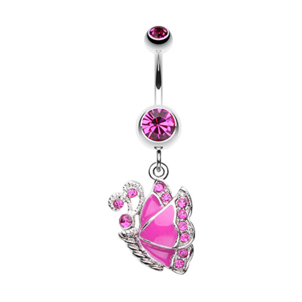 Charming Beautiful Butterfly Belly Button Ring – WildKlass Jewelry