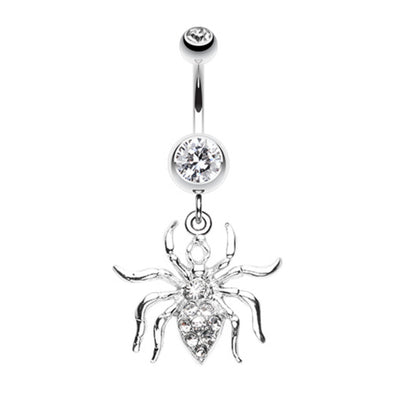 Venom Spider Multi-Gem Belly Button Ring-WildKlass Jewelry