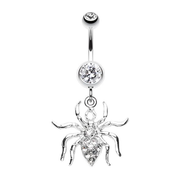 Venom Spider Multi-Gem Belly Button Ring-WildKlass Jewelry