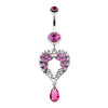 Heart Wings Crystalline Belly Button Ring-WildKlass Jewelry