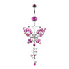 Opulent Butterfly Multi-Gem Belly Button Ring-WildKlass Jewelry