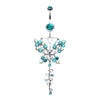 Opulent Butterfly Multi-Gem Belly Button Ring-WildKlass Jewelry