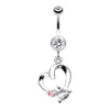 Heart Loop Romance Belly Button Ring-WildKlass Jewelry