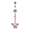 Butterfly Sparkly Belly Button Ring-WildKlass Jewelry