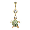 Golden Sea Turtle Belly Button Ring-WildKlass Jewelry
