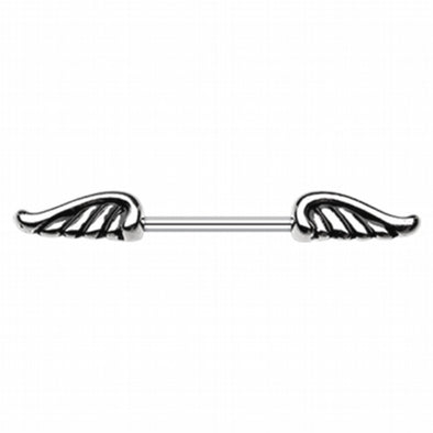 Angel Wing WildKlass Nipple Barbell Ring-WildKlass Jewelry