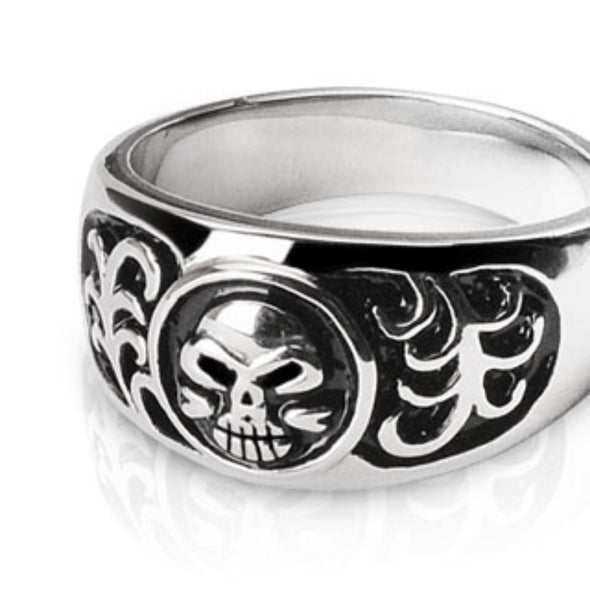 Skull Design 316L Surgical Stainless Steel Ring-WildKlass Jewelry