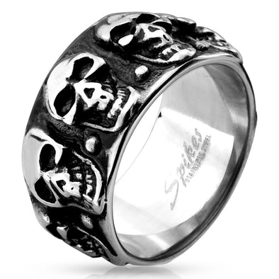 Skull Pattern Cast Stainless Steel Ring-WildKlass Jewelry