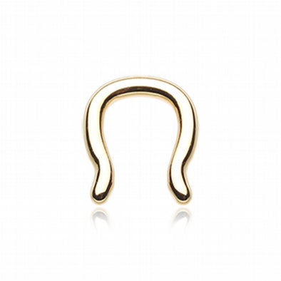 Gold PVD Steel Septum Ring-WildKlass Jewelry