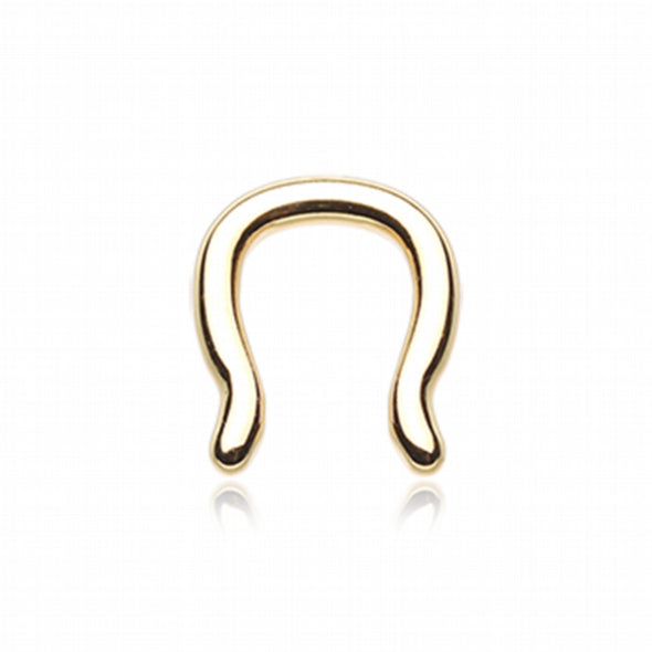 Gold PVD Steel Septum Ring-WildKlass Jewelry