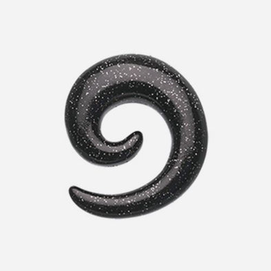 Glitter Shimmer Acrylic Ear Gauge Spiral Hanging Taper-WildKlass Jewelry