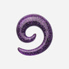 Glitter Shimmer Acrylic Ear Gauge Spiral Hanging Taper-WildKlass Jewelry