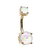 Golden Opal Sparkle Belly Button Ring-WildKlass Jewelry